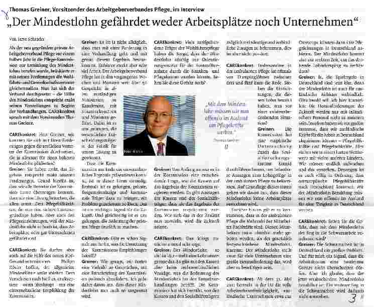 Vorschauseite 1: Der Mindestlohn gefährdet weder Arbeitsplätze noch Unternehmen