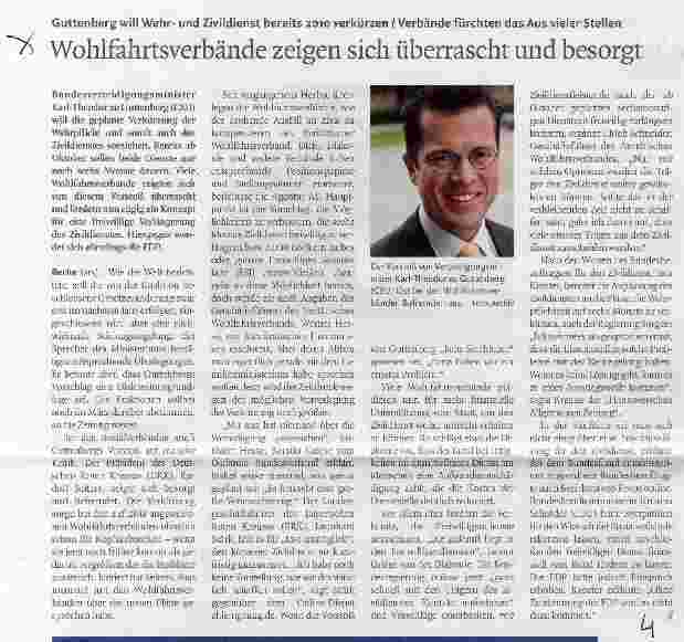 Vorschauseite 1: Wohlfahrtsverbände zeigen sich überrascht und besorgt