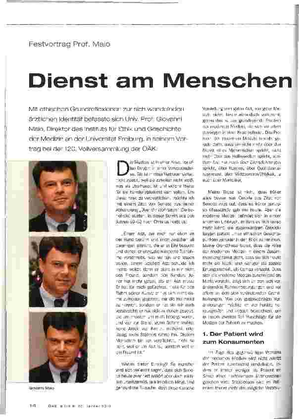 Vorschauseite 1: Dienst am Menschen oder Kundendienst?