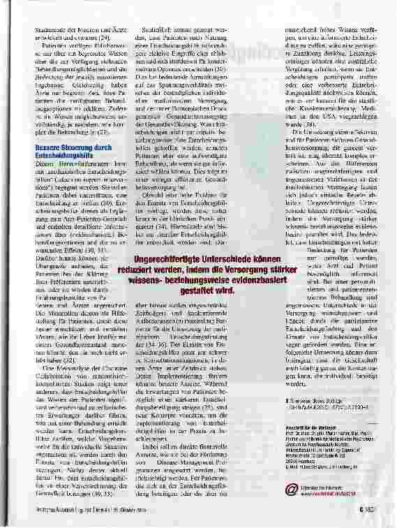 Vorschauseite 4: Patientenpräferenzen berücksichtigen