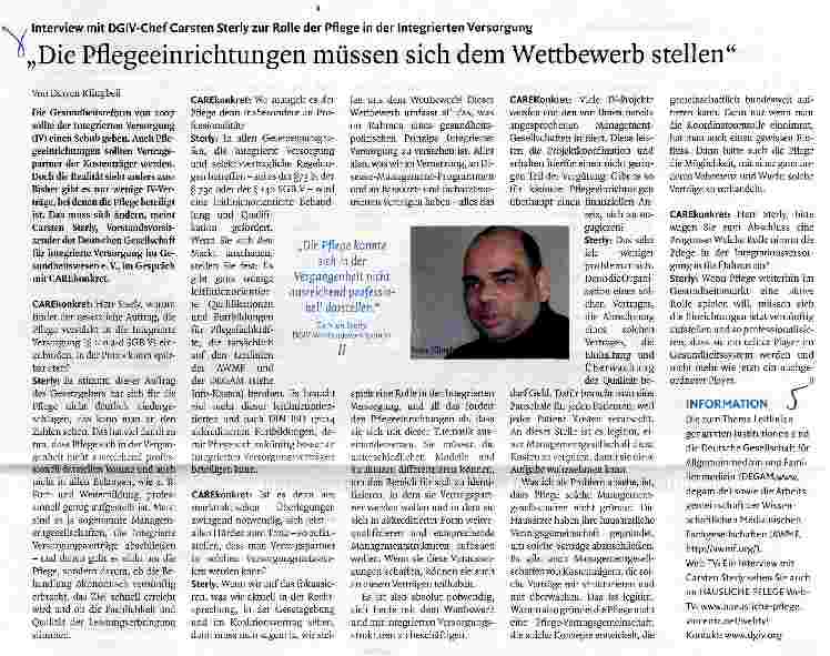 Vorschauseite 1: Die Pflegeeinrichtungen müssen sich dem Wettbewerb stellen