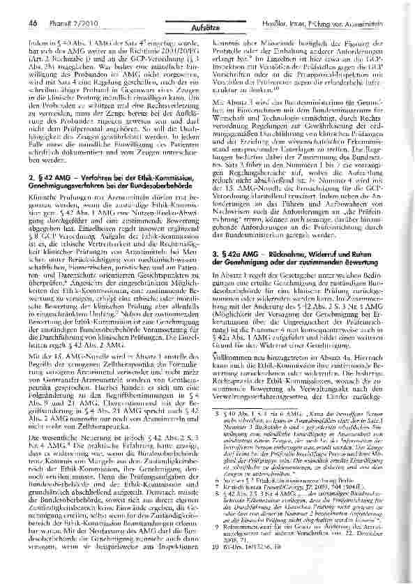 Vorschauseite 2: Die klinische Prüfung von Arzneimitteln im Lichte der 15. AMG-Novelle