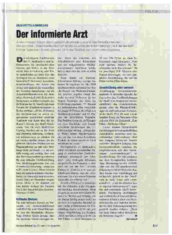 Vorschauseite 1: Der informierte Arzt