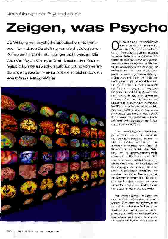 Vorschauseite 1: Zeigen, was Psychotherapie kann