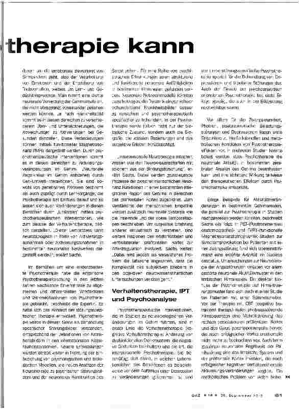 Vorschauseite 2: Zeigen, was Psychotherapie kann