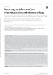 Vorschauseite 1: Beratung zu Advance Care Planning in der ambulanten Pflege: Interventionsentwicklung mit dem Behaviour Change Wheel