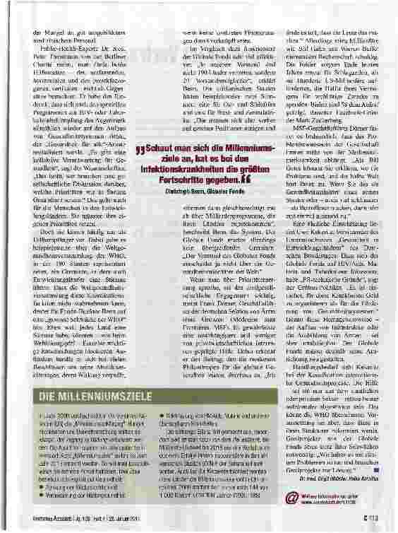 Vorschauseite 3: GLOBALE GESUNDHEITWes Brot ich ess