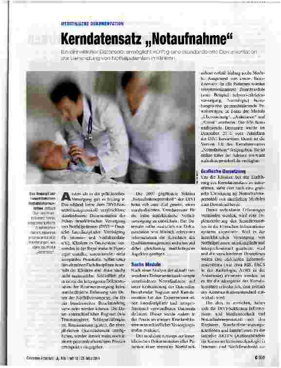 Vorschauseite 1: Kerndatensatz „Notaufnahme