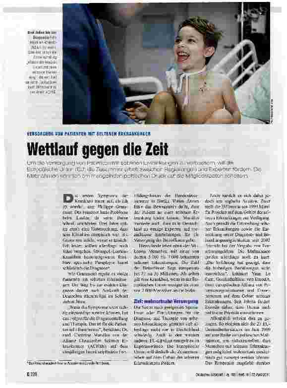 Vorschauseite 1: Wettlauf gegen die Zeit