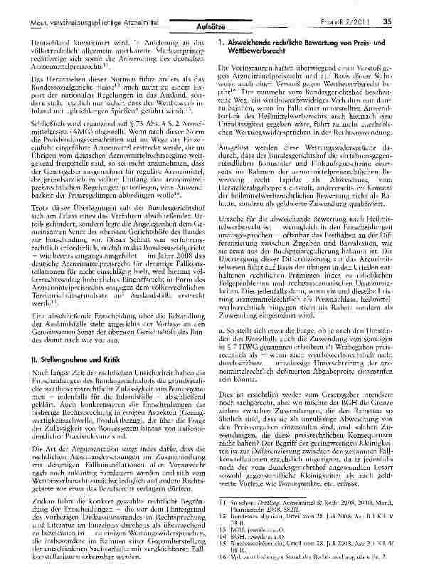 Vorschauseite 3: Die aktuelle Rechtsprechung des Bundesgerichtshofs zur Bewertung geldwerter Zuwendungen für den Erwerb verschreibungspflichtiger Arzneimittel
