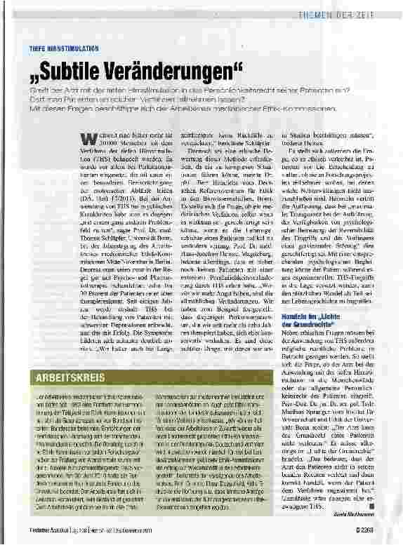 Vorschauseite 1: „Subtile Veränderungen