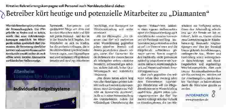 Vorschauseite 1: Betreiber kürt heutige und potenzielle Mitarbeiter zu „Diamanten