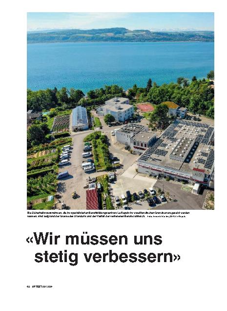 Vorschauseite 1: "Wir müssen uns stetig verbessern"