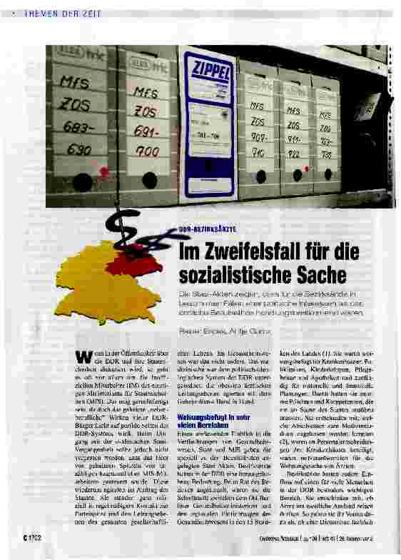 Vorschauseite 1: Im Zweifelsfall für die sozialistische Sache