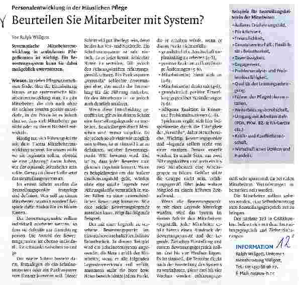 Vorschauseite 1: Beurteilen Sie Mitarbeiter mit System?