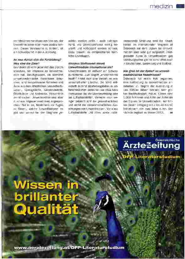 Vorschauseite 2: Umweltmedizin: richtig fokussieren