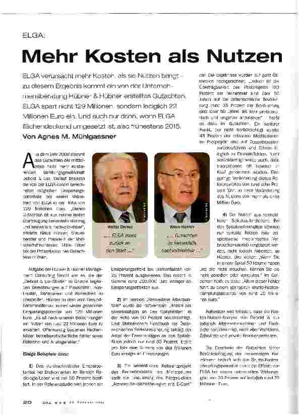 Vorschauseite 1: Mehr Kosten als Nutzen
