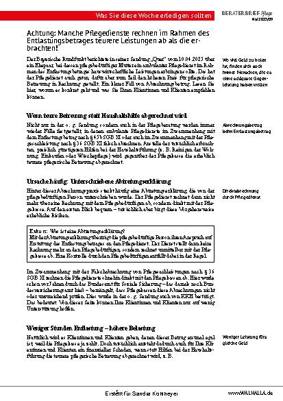 Vorschauseite 5: Beraterbrief Pflege Heft 9-2025