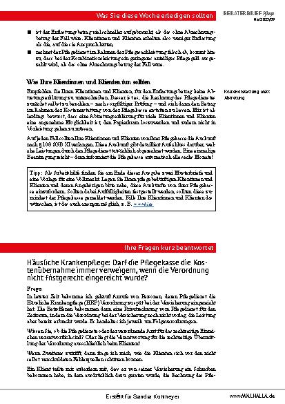 Vorschauseite 6: Beraterbrief Pflege Heft 9-2025