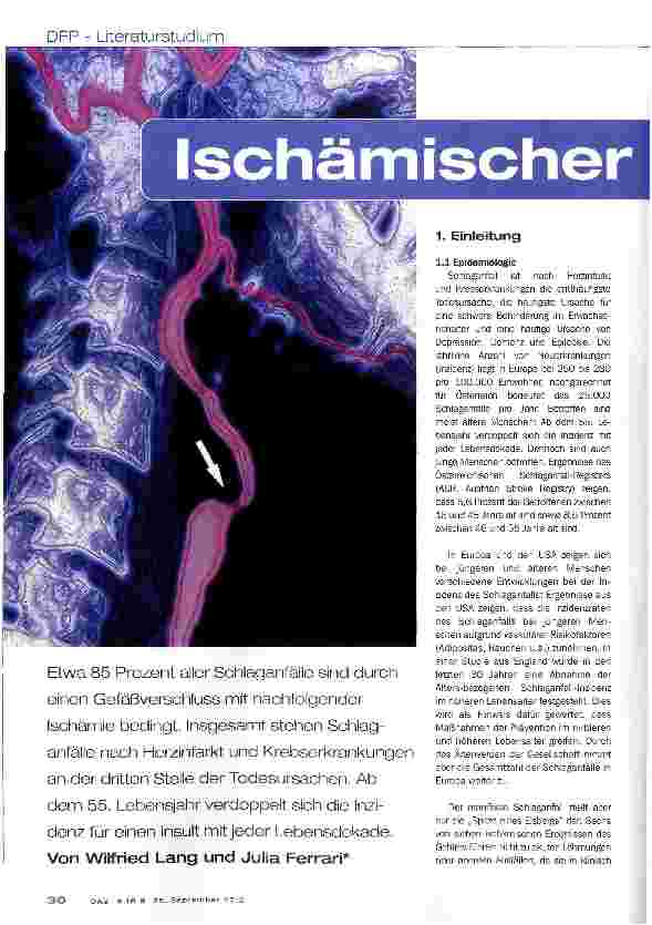 Vorschauseite 1: Ischämischer Schlaganfall