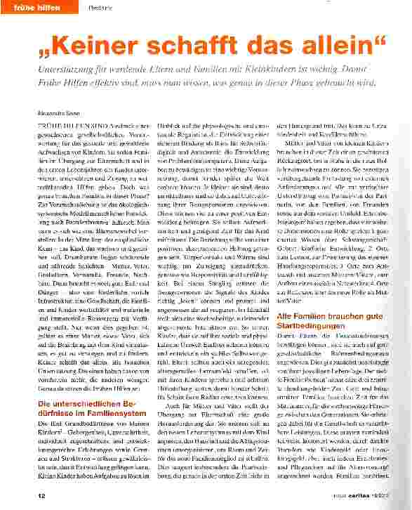 Vorschauseite 1: „Keiner schafft das allein