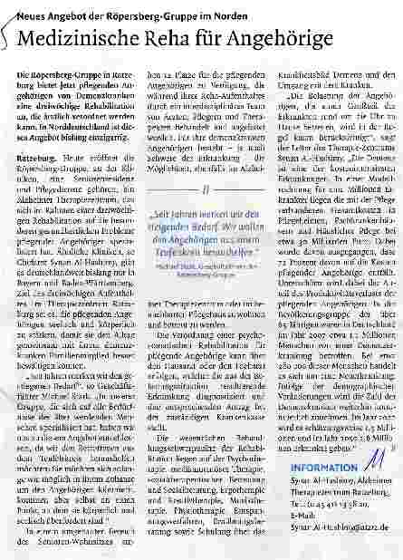 Vorschauseite 1: Medizinische Reha für Angehörige