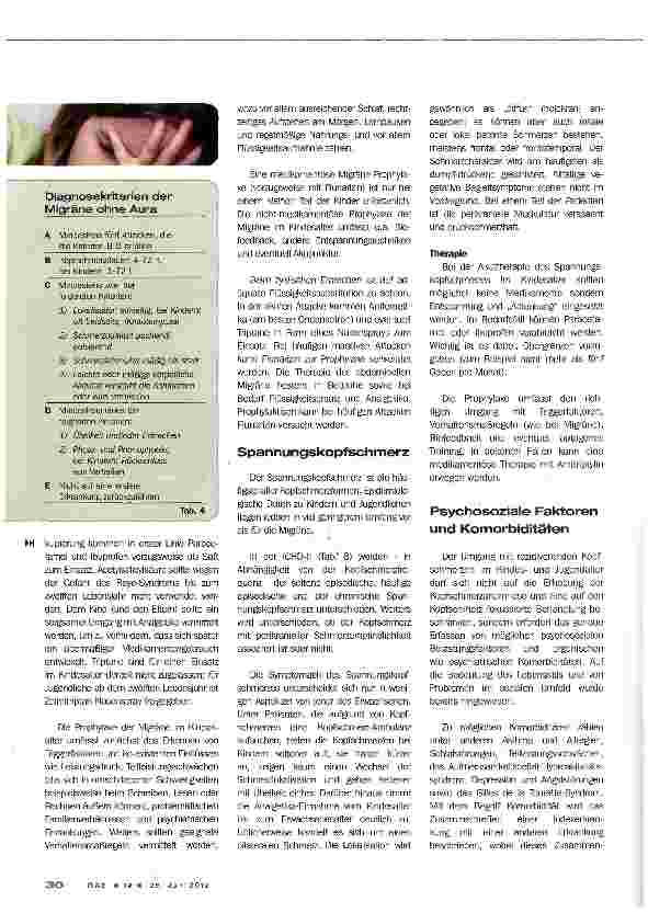 Vorschauseite 5: Kopfschmerzen im Kindesund Jugendalter