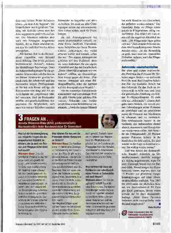 Vorschauseite 2: Altern ist keine Katastrophe