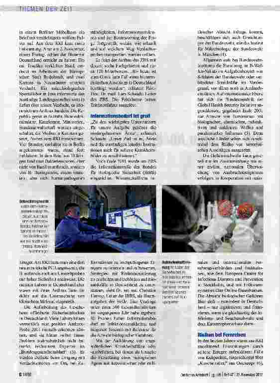 Vorschauseite 2: Auf der Spur hochpathogener Erreger