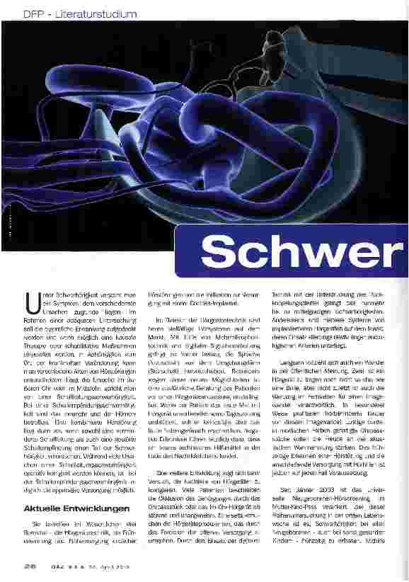 Vorschauseite 1: Schwerhörigkeit