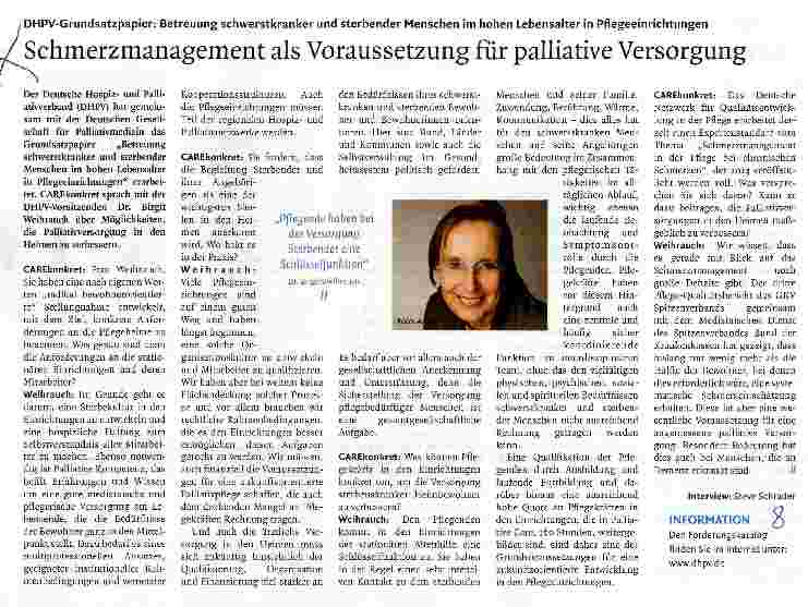 Vorschauseite 1: Schmerzmanagement als Voraussetzung für palliative Versorgung