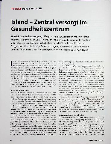 Vorschauseite 1: Island - Zentral versorgt im Gesundheitszentrum