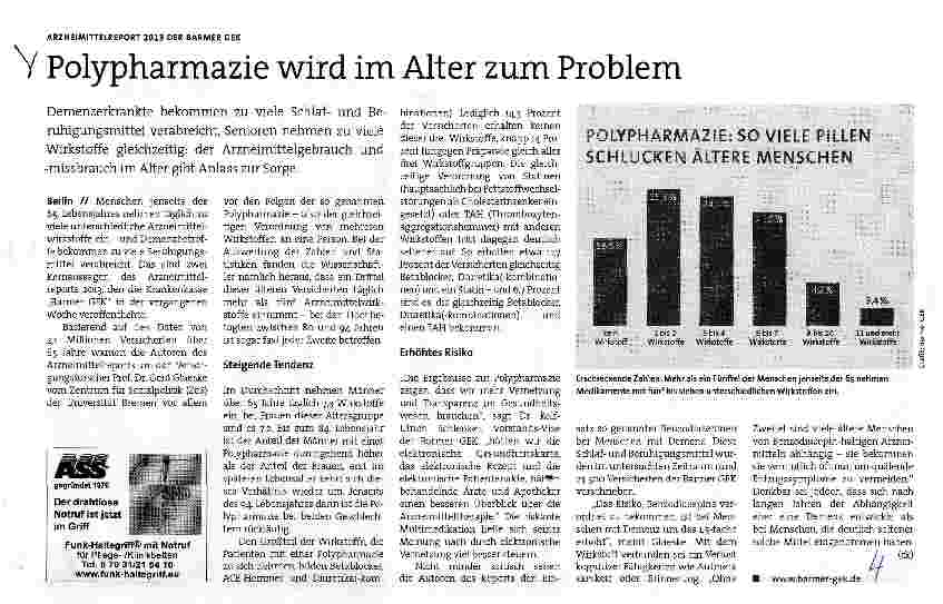Vorschauseite 1: Polypharmazie wird im Alter zum Problem