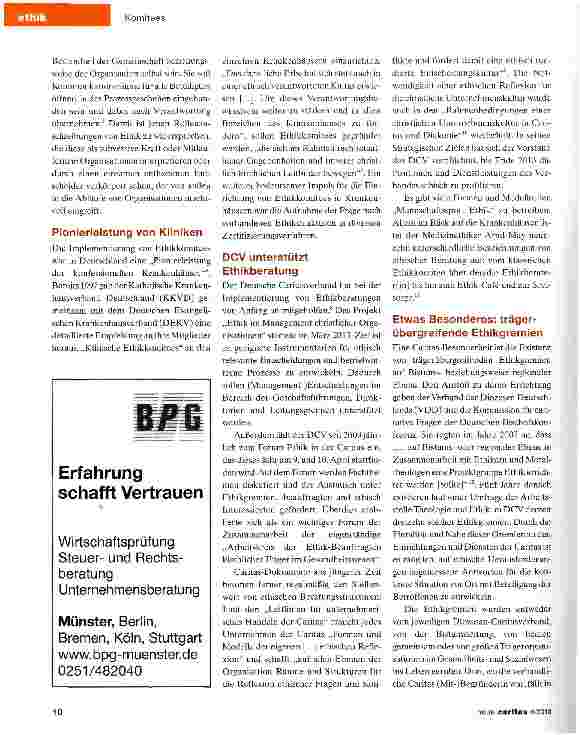 Vorschauseite 2: Ethik gleicht einem Mannschaftssport