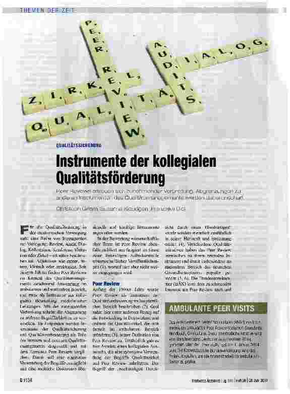 Vorschauseite 1: Instrumente der kollegialen Qualitätsförderung