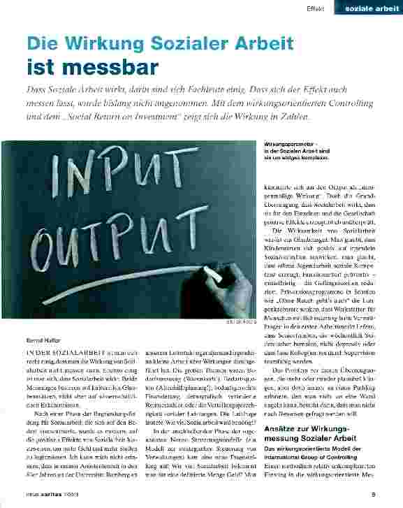 Vorschauseite 1: Die Wirkung Sozialer Arbeit ist messbar