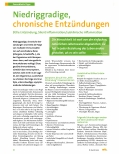 Vorschauseite 1: Niedriggradige, chronische Entzündungen. Stille Entzündung, Silent Inflammation/subklinische Inflammation.