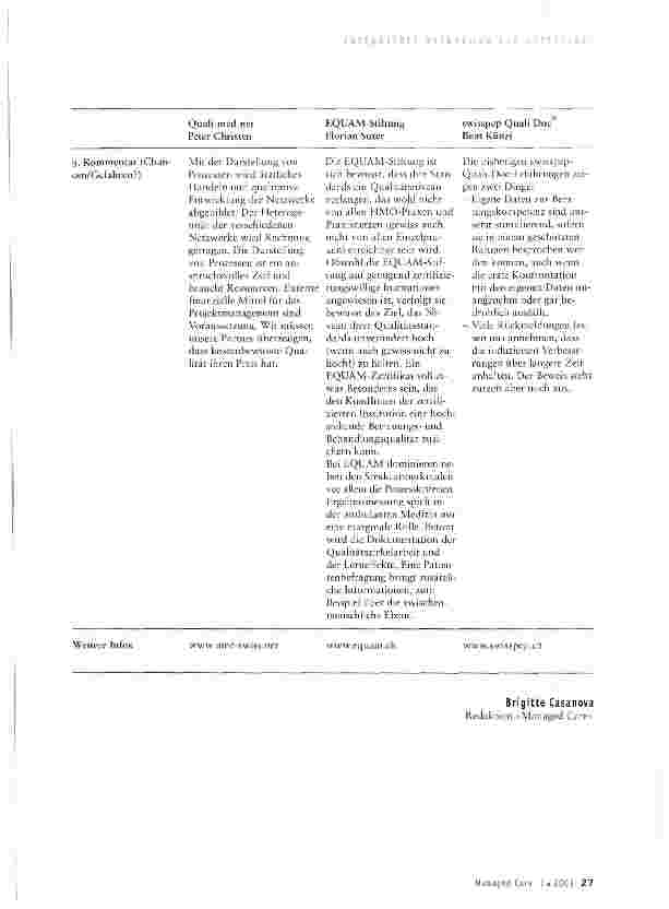 Vorschauseite 4: Arztliche Qualitätssicherungs modelle im Vergleich