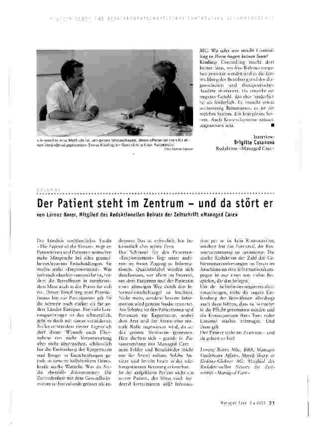 Vorschauseite 3: «Etwas sehr Technisches in einer Beziehungssituation» - Controlling in der Grundversorgung