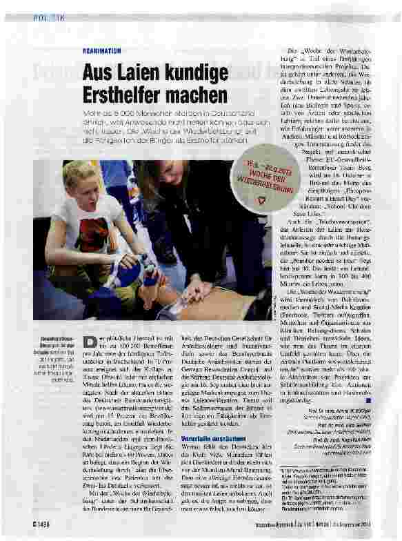 Vorschauseite 1: Aus Laien kundige Ersthelfer machen