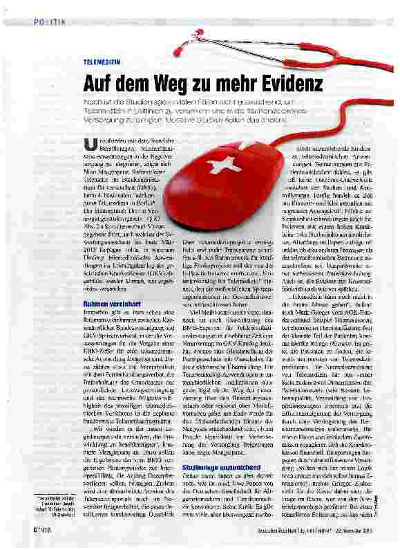 Vorschauseite 1: Auf dem Weg zu mehr Evidenz