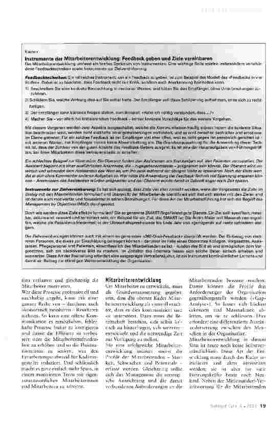 Vorschauseite 2: Organisationsund Mitarbeiterentwicklung im Spitalumfeld