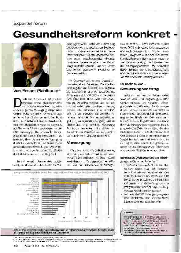 Vorschauseite 1: Gesundheitsreform konkret am Beispiel Diabetes mellitus