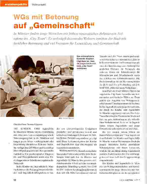 Vorschauseite 1: WGs mit Betonung auf „Gemeinschaft