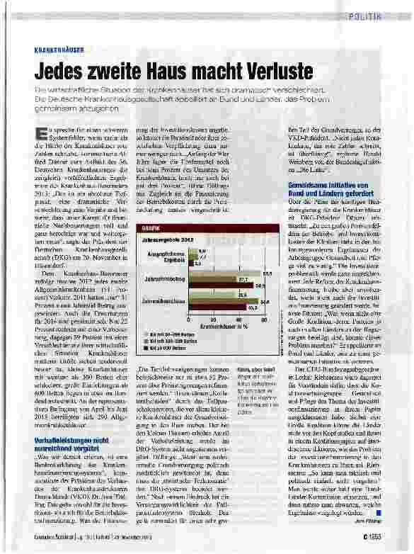 Vorschauseite 1: Jedes zweite Haus macht Verluste