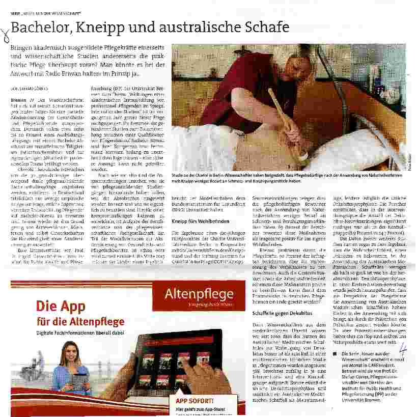 Vorschauseite 1: Bachelor, Kneipp und australische Schafe