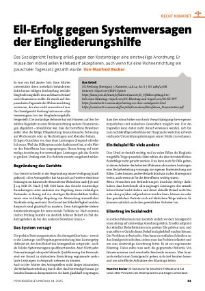 Vorschauseite 1: Eil-Erfolg gegen Systemversagen der Eingliederungshilfe