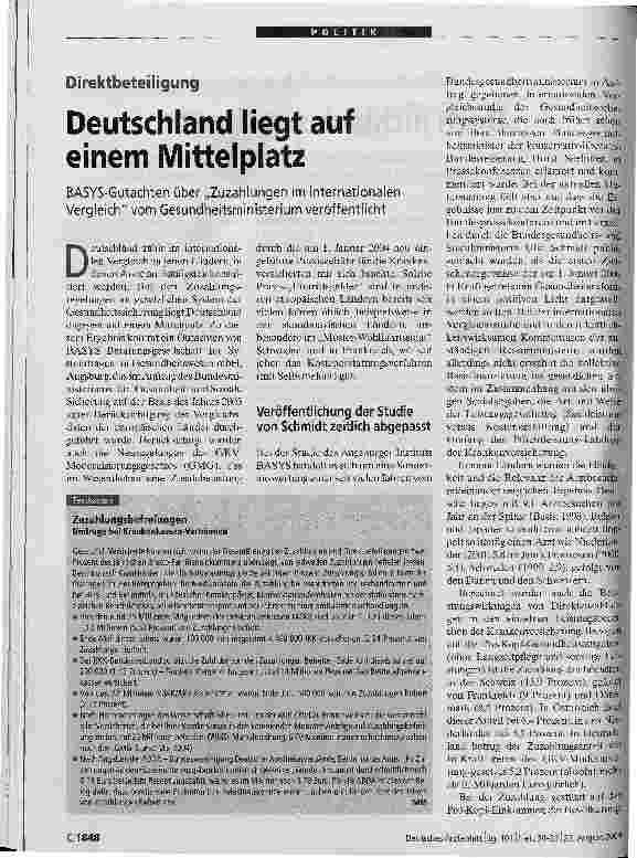 Vorschauseite 1: Deutschland liegt auf einem Mittelplatz