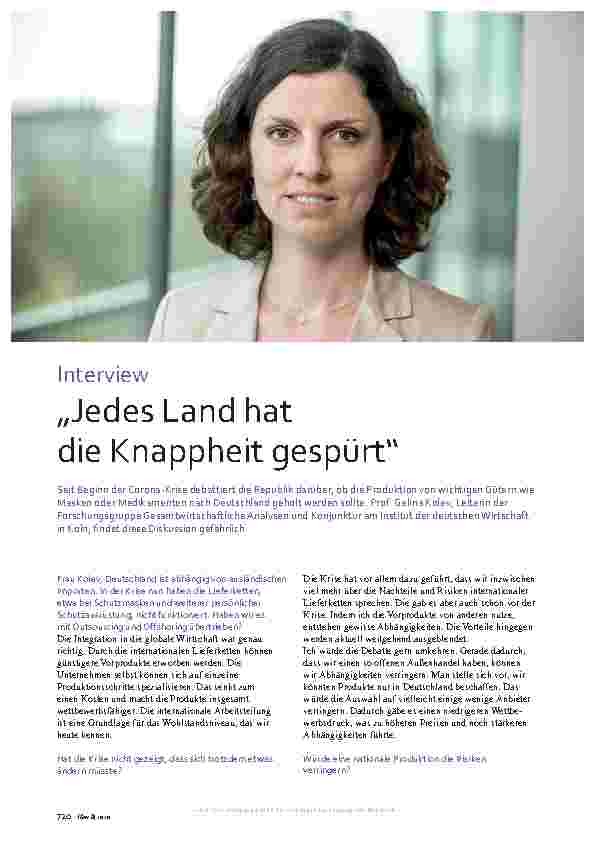 Vorschauseite 1: Jedes Land hat die Knappheit gespürt.