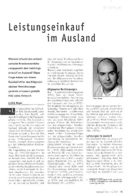 Vorschauseite 1: Leistungseinkaufim Ausland